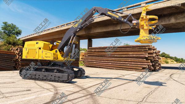 images/goods_img/20210312/Tigercat 855D Tracked Feller Buncher Dirty 3D model/2.jpg